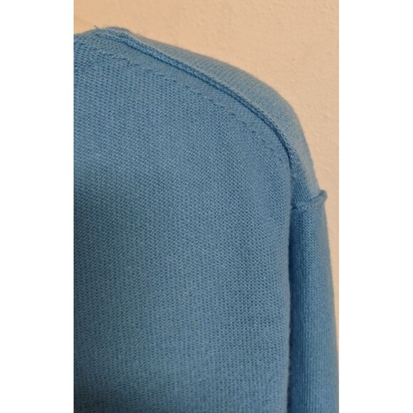 NEW~Women's Free People Harmony Cashmere V-Neck Sweater in Blue "Grecian Sea" XS - Picture 10 of 14